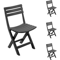 Mojawo - 4 Stück Klappstuhl Kunststoff Birki Anthrazit-MBIR80CAN-4 von MOJAWO