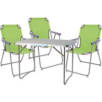 Mojawo - 4-teiliges Campingmöbel Set 70x50x59cm-MMC330870+3xMPO2600LG von MOJAWO