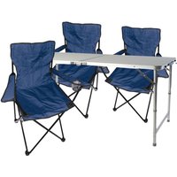 Mojawo - 4-teiliges Campingmöbel Set blau-MMC330872+3xMPO2431 von MOJAWO