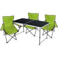 Mojawo - 4-teiliges Campingmöbel Set schwarz - Lime-MMC330872B+3xMPO2470 Mojawo - 4-teiliges Campingmöbel Set schwarz - Lime-MMC330872B+3xMPO2470 von MOJAWO