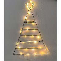 Metall Tannenbaum Schwarz H82cm-M782093 von MOJAWO