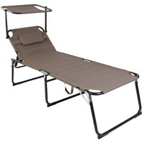 XXL Alu Gartenliege mit Dach L200xB70cm-MMC4400TASD-var von MOJAWO