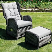 Rattan Ohrensessel verstellbar mit Fußteil-MRS02-1 Rattan Ohrensessel verstellbar mit Fußteil-MRS02-1 von MOJAWO