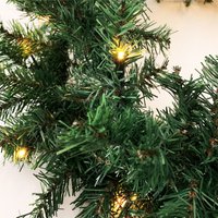 Tannengirlande 810 cm mit 100 LED Batteriebetrieben-DLK067W-TA-Batterie von MOJAWO