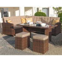 Terassen-Lounge Set braun Chiara-MTLS04 von MOJAWO