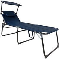 XXL Alu Gartenliege mit Dach L200xB70cm-MMC4400DBSD von MOJAWO