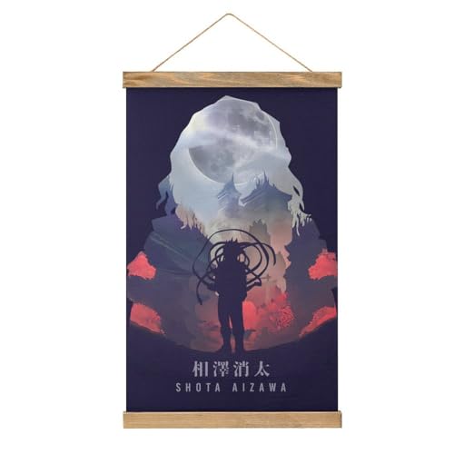 MOJDI Scroll Aizawa Shota Hangers Poster DIY Wand Stoff Dekor Hängende Gemälde Rahmen Kit Halter für Wohnzimmer von MOJDI