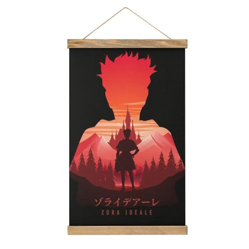 Scroll Anime Manga Zora Ideale Hangers Poster DIY Wand Stoff Dekor Hängende Gemälde Rahmen Kit Halter Für Wohnzimmer von MOJDI