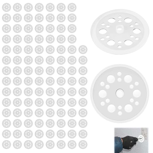 MOKIDO 100 Stück Unterlegplatten Kunststoff, 45 mm PP Unterlegscheiben, Kunststoffscheiben Dämmstoffteller, Schaumstoffplatten Unterlegscheiben zur Fixierung und Unterstützung von MOKIDO