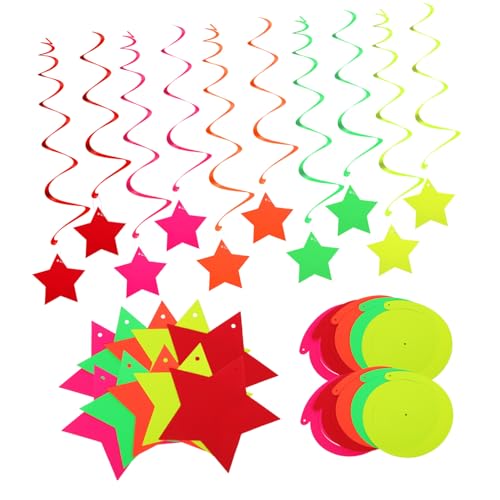 MOKKHNB 1 Satz Hängende Neon Deko Bunte Papierwirbel für Geburtstagsfeiern Neujahrsfeiern und Festliche Anlässe Einfache Montage für Lebendige MOKKHNB 1 Satz Hängende Neon Deko Bunte Papierwirbel für Geburtstagsfeiern Neujahrsfeiern und Festliche Anlässe Einfache Montage für Lebendige von MOKKHNB