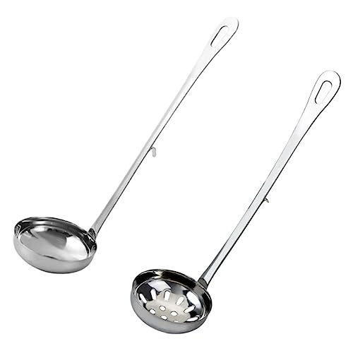 MOKKHNB 1 Satz Suppenkelle mit Haken Teiliges Hot Pot Küchengerät Schöpfkelle Löffel Robuste und Wiederverwendbare Küchenutensilien für Restaurant und Zuhause von MOKKHNB
