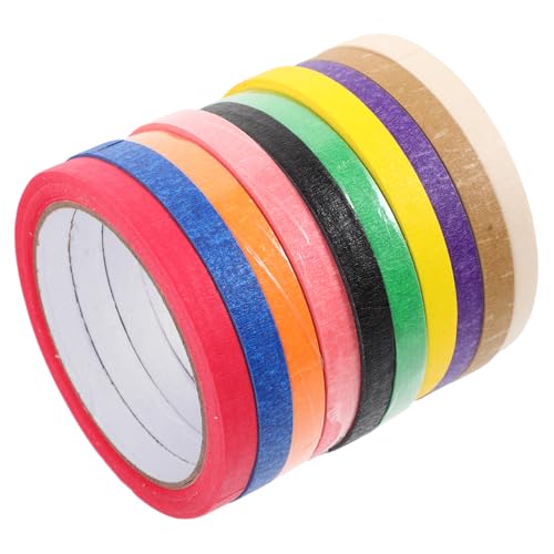 MOKKHNB 10 Rollen Farbiges Masking Tape Klebeband für Malerarbeiten Starke Haftung Vielseitig Einsetzbar für DIY Wandgestaltung Scrapbooking und Fahrzeugabdeckung Einfach Zuschneidbar MOKKHNB 10 Rollen Farbiges Masking Tape Klebeband für Malerarbeiten Starke Haftung Vielseitig Einsetzbar für DIY Wandgestaltung Scrapbooking und Fahrzeugabdeckung Einfach Zuschneidbar von MOKKHNB