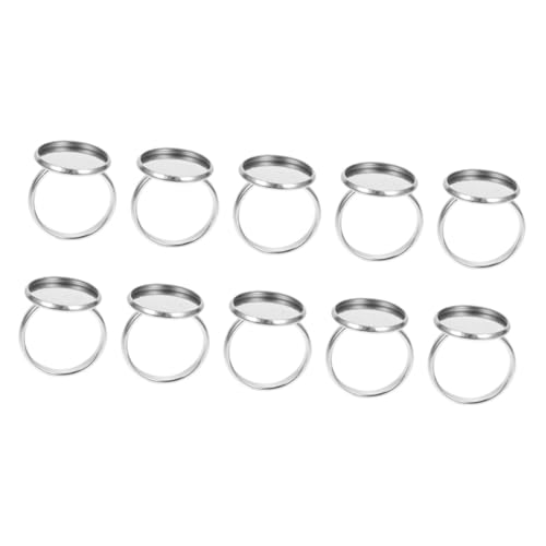 MOKKHNB 10 Stück Einstellbare Edelstahl Ringbasis Verstellbarer Ringhalter für DIY Schmuckherstellung Langlebige Ringfuß Metallringe Geeignet für Kreative Ringgestaltung und Individuelle MOKKHNB 10 Stück Einstellbare Edelstahl Ringbasis Verstellbarer Ringhalter für DIY Schmuckherstellung Langlebige Ringfuß Metallringe Geeignet für Kreative Ringgestaltung und Individuelle von MOKKHNB