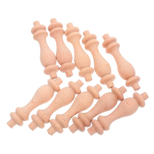 MOKKHNB 10stücke Holzspindeln Im Europäischen Stil Für Treppenmöbel Baluster Aus Holz Für Schränke Dekorative Miniatursäulen Für DIY-möbeldekoration von MOKKHNB