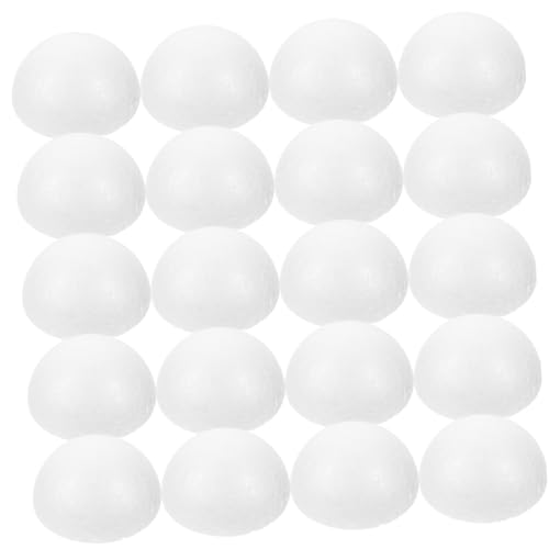 MOKKHNB 100 Stück Halbkugel Schaumkugeln für Basteln DIY Dekorationsmaterial für Weihnachtsarrangements und Kreative Projekte Weißes Styropor Bastelzubehör von MOKKHNB
