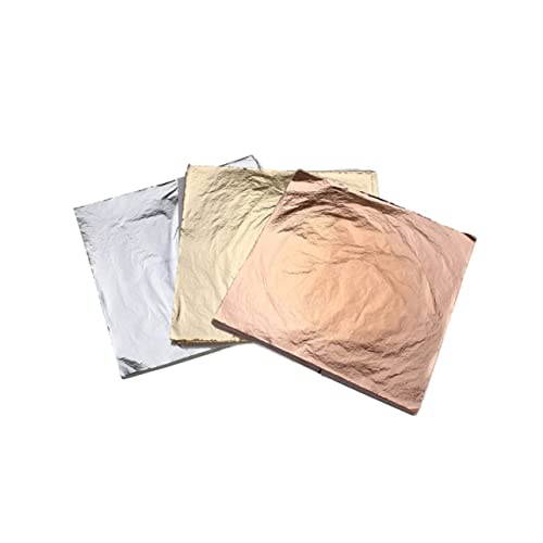 MOKKHNB 100stücke Metallfolie Vergoldungsimitation Für Heimwerker Kunsthandwerk Möbeldekoration Silberfarbe von MOKKHNB