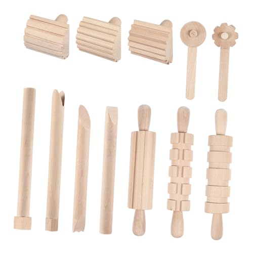 MOKKHNB DIY Knetwerkzeug Junge Mädchen Holz Kreative Bastelwerkzeuge Für Plastilin Sicher Und Leicht Zu Reinigen Für Kreative Projekte von MOKKHNB