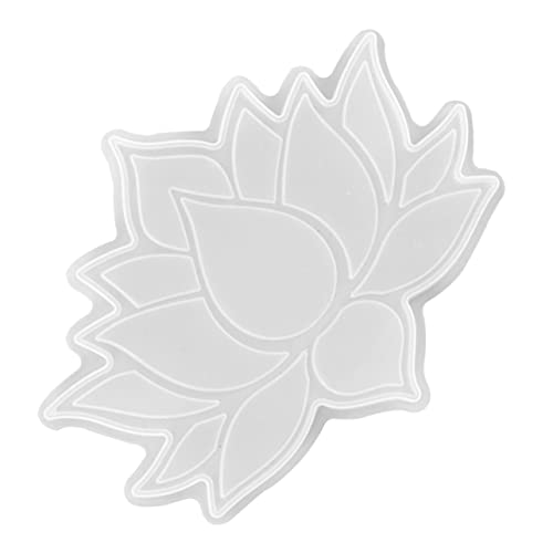 MOKKHNB 1Stück Lotus Silikonform für DIY Untersetzer Kristall Epoxidharz Gießform für Kreative Bastelprojekte Verzierungen Wie Blumen und Glitzer von MOKKHNB