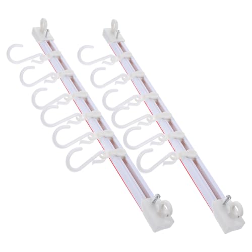 MOKKHNB 2 Satz Multifunktionale Küchen Wandhakenleiste Teilig mit Selbstklebenden Verschiebbaren Haken Praktischer Stabiler Kunststoff Aufhänger ohne Bohren für Küchen Organizer und MOKKHNB 2 Satz Multifunktionale Küchen Wandhakenleiste Teilig mit Selbstklebenden Verschiebbaren Haken Praktischer Stabiler Kunststoff Aufhänger ohne Bohren für Küchen Organizer und von MOKKHNB