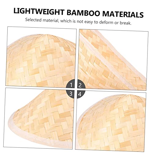 MOKKHNB 2 Stück Handgewebte Bambusstrohhüte Wanddekoration Malhut Bastelset für Kindergarten und Schulklassen Großer Natürlicher Wandbehang Leicht Tragbar und Vielseitig Einsetzbar von MOKKHNB