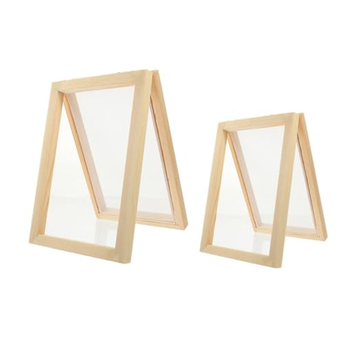 MOKKHNB 2stücke DIY Papierherstellungsrahmen Aus Holz Bastelrahmen Für Papierherstellung Mit Form Und Sieb Für Handwerkprojekte von MOKKHNB