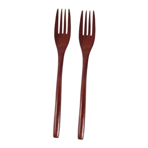 MOKKHNB 2 Stück Holzsalatgabeln Lange Handgriffe zum und Servieren von Salaten Umweltfreundliches Küchengerät aus Naturholz Ergonomisches Design für Optimalen Halt von MOKKHNB