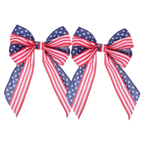 MOKKHNB 2 Stück Patriotische Schleifen Ornamente aus Polyester für Dekoration Unabhängigkeitstags Accessoires Stilvolle Wand und Festtagsdekoration für Memorial Day MOKKHNB 2 Stück Patriotische Schleifen Ornamente aus Polyester für Dekoration Unabhängigkeitstags Accessoires Stilvolle Wand und Festtagsdekoration für Memorial Day von MOKKHNB
