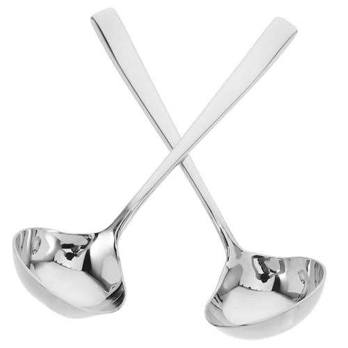MOKKHNB 2 Stück Suppenkelle Robuste Saucenkelle zum Ausgießen Servieren von Saucen Brühen Spülmaschinenfest mit Ergonomischem von MOKKHNB