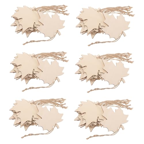 MOKKHNB 200 Stück Unbehandelte Ahornblatt Holzanhänger Ahornblattförmige Holzstücke für DIY Bastelprojekte Herbstdeko und Malerei Herbstliche Holzornamente für Wanddekoration und von MOKKHNB