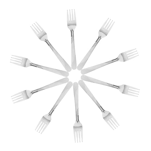 MOKKHNB 24 Stück Salatgabeln Stilvolle Muster Ergonomisches Design Spülmaschinenfest für Familienfeiern und Formelle Anlässe von MOKKHNB