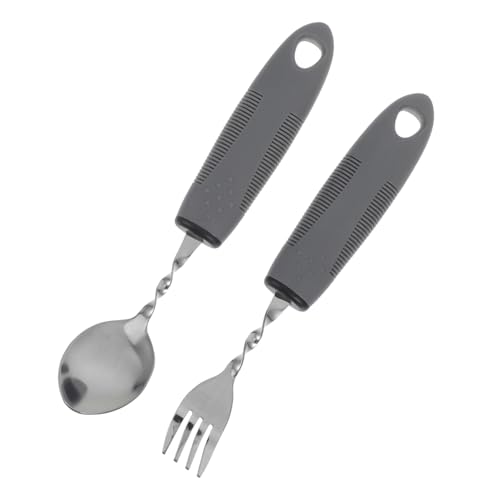 MOKKHNB 2Stücke Teiliges Besteckset für Ältere Menschen Ergonomisches Utensil mit Rutschfestem Griff für Behinderte und Personen mit Zittern zu Reinigen und Langlebig MOKKHNB 2Stücke Teiliges Besteckset für Ältere Menschen Ergonomisches Utensil mit Rutschfestem Griff für Behinderte und Personen mit Zittern zu Reinigen und Langlebig von MOKKHNB