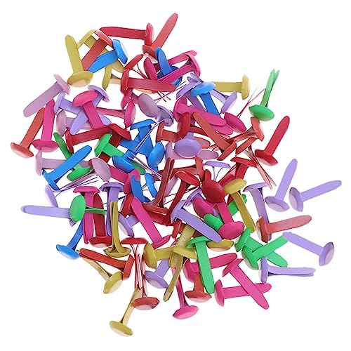 MOKKHNB 300 Stück Bunte Metall Brads Für Scrapbooking Runde Papierverschlüsse Selbstgemacht Basteln Glatte Kanten Praktische Kleiner Brads Mit Aufbewahrungsbox von MOKKHNB