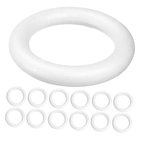 MOKKHNB 36 Stück DIY-Schaumstoff-kranzringe Zum Basteln, Polystyrol-Kreise, Kleine Kranz-schaumstoffringe Für Weihnachtsdekoration, Weihnachts-blumenprojekte, Festliche Dekoration MOKKHNB 36 Stück DIY-Schaumstoff-kranzringe Zum Basteln, Polystyrol-Kreise, Kleine Kranz-schaumstoffringe Für Weihnachtsdekoration, Weihnachts-blumenprojekte, Festliche Dekoration von MOKKHNB