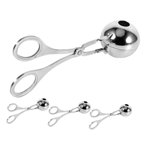 MOKKHNB 4 Stück Fleischbällchen-formwerkzeug Aus, Antihaftbeschichtet, Fleischbällchen-schaufel, Plätzchenteigform Zum Formen Von Reisbällchen in Der Küche MOKKHNB 4 Stück Fleischbällchen-formwerkzeug Aus, Antihaftbeschichtet, Fleischbällchen-schaufel, Plätzchenteigform Zum Formen Von Reisbällchen in Der Küche von MOKKHNB