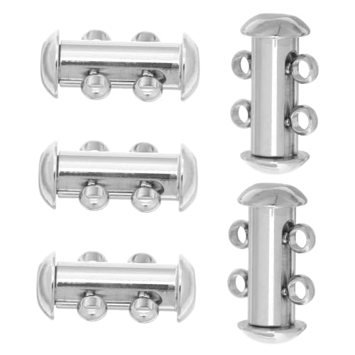 MOKKHNB 5 Stück Teiliges Edelstahl Doppelreihen Verschluss Halsketten und Armbänder Vielseitiger Schmuckverbinder für Mehrlagige Diy-kreationen Flexibel Sicher und Alltagstauglich MOKKHNB 5 Stück Teiliges Edelstahl Doppelreihen Verschluss Halsketten und Armbänder Vielseitiger Schmuckverbinder für Mehrlagige Diy-kreationen Flexibel Sicher und Alltagstauglich von MOKKHNB