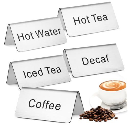 MOKKHNB 5 Stück Teiliges Tischschild für Kaffee Tee Robuste Lesbare Getränkesignale Platzsparend Leicht zu Reinigen für Gastronomie Events MOKKHNB 5 Stück Teiliges Tischschild für Kaffee Tee Robuste Lesbare Getränkesignale Platzsparend Leicht zu Reinigen für Gastronomie Events von MOKKHNB