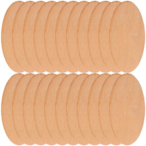 MOKKHNB 50 Stück Ovale Holzscheiben aus Lindenholz Blanko DIY Holzplättchen für Basteln Kreative Holzstücke für Namensschilder Hochzeits Wohnraumdekoration von MOKKHNB