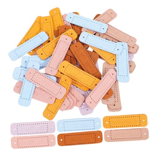 MOKKHNB 60Stücke Handgefertigte Lederetiketten Farben für DIY Projekte Geprägte Tags für Kleidung Taschen Schuhe und Hüte Einfach Anzunähen MOKKHNB 60Stücke Handgefertigte Lederetiketten Farben für DIY Projekte Geprägte Tags für Kleidung Taschen Schuhe und Hüte Einfach Anzunähen von MOKKHNB