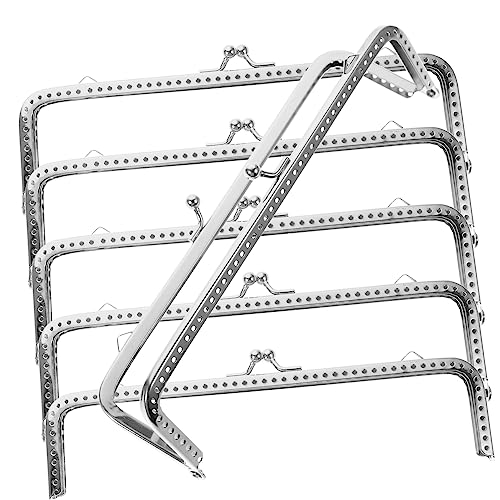 MOKKHNB 6stücke Metall-geldbörsenrahmen Mit Quadratischem Schlossdesign Und Kugelverschluss Vintage Silberfarben Für Geldbörsen Clutches Und Taschenzubehör MOKKHNB 6stücke Metall-geldbörsenrahmen Mit Quadratischem Schlossdesign Und Kugelverschluss Vintage Silberfarben Für Geldbörsen Clutches Und Taschenzubehör von MOKKHNB