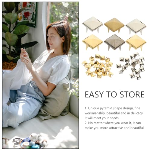 MOKKHNB 80 Stück Pyramidenspitzen Nieten für Kleidung DIY Leder Handtaschen Dekorative Ziernieten eckige Studs Zubehör für Taschen Schuhe MOKKHNB 80 Stück Pyramidenspitzen Nieten für Kleidung DIY Leder Handtaschen Dekorative Ziernieten eckige Studs Zubehör für Taschen Schuhe von MOKKHNB