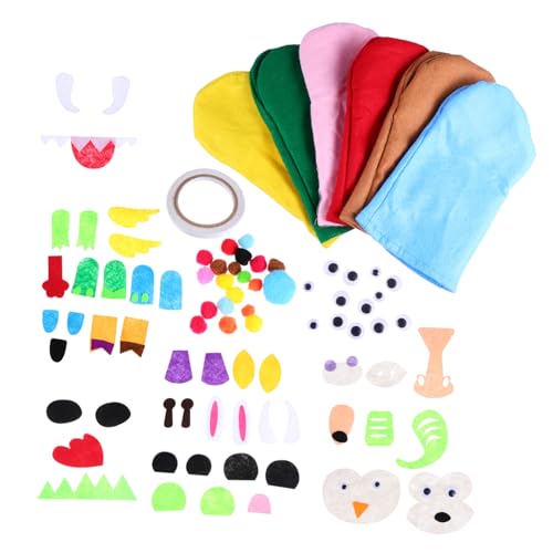 MOKKHNB DIY Filz Handpuppen Bastelset Kreativset für Mädchen Einschulung mit Hochwertigen Materialien und Leicht Entfernbaren Zubehör Fördert Geduld Kreativität und Familienzeit von MOKKHNB