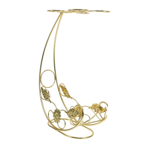 MOKKHNB Eleganter Weinregal Glashalter aus Platzsparender Hängender Weinglashalter für Gläser Geeignet für Küchenarbeitsplatte Bar Zuhause und Restaurant Antikes Design Goldfarben MOKKHNB Eleganter Weinregal Glashalter aus Platzsparender Hängender Weinglashalter für Gläser Geeignet für Küchenarbeitsplatte Bar Zuhause und Restaurant Antikes Design Goldfarben von MOKKHNB