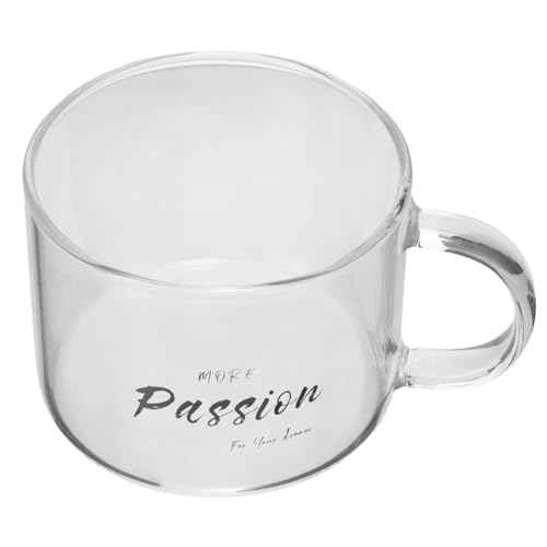 MOKKHNB Glasbecher mit Henkel Großer Kaffeebecher für Heißgetränke Vielseitig Einsetzbar im Büro Zuhause oder Geschmackserhaltendes Elegantes Design von MOKKHNB