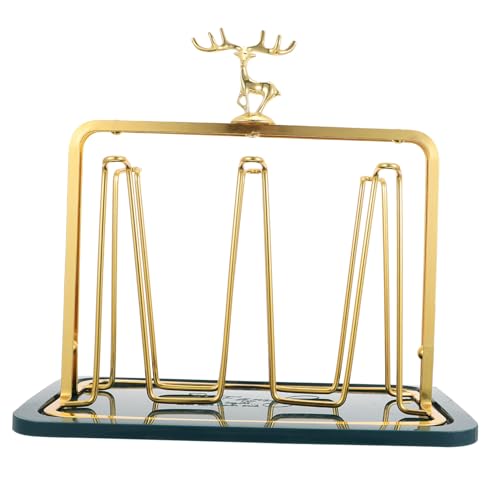 MOKKHNB Glasbecherhalter mit Ablage Tray Küchen Organizer für Gläser Platzsparendes Haushalts Glasregal Modernes Design Schnelltrocknend Robust und Elegant für Schreibtisch und Wohnzimmer MOKKHNB Glasbecherhalter mit Ablage Tray Küchen Organizer für Gläser Platzsparendes Haushalts Glasregal Modernes Design Schnelltrocknend Robust und Elegant für Schreibtisch und Wohnzimmer von MOKKHNB