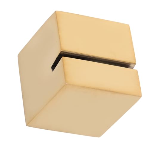 MOKKHNB Gold Tischkartenhalter mit Quadratischer Basis Goldbeschichtet Vielseitiger Memo und Namenskartenhalter für Hochzeit Bankett Büro Geburtstag Restaurant von MOKKHNB