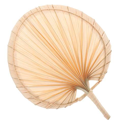 MOKKHNB Handgefertigter Vintage Fächer Palmblättern Dekorativer Handventilator für Sommer Hochzeit Strand und Party Handgewebt Leicht und Tragbar Natürlicher Windspender MOKKHNB Handgefertigter Vintage Fächer Palmblättern Dekorativer Handventilator für Sommer Hochzeit Strand und Party Handgewebt Leicht und Tragbar Natürlicher Windspender von MOKKHNB
