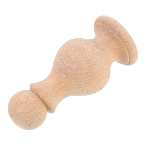 MOKKHNB Holz Säulen Finials Unbehandelt Dekorative Holzenden für Möbel und Treppen Klassisches Design für Innendekoration Beige von MOKKHNB