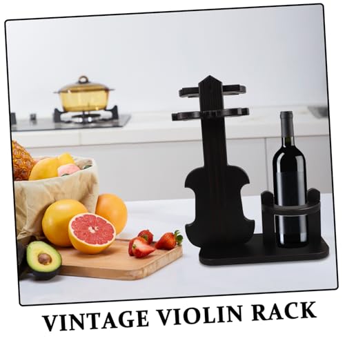 MOKKHNB Holz Weinglashalter Vintage Design Freistehender Weinflaschenhalter Stabiler Tisch Weinflaschenständer Platzsparender Weinglas Organizer für Küche Bar Wohnzimmer Retro Weinregal MOKKHNB Holz Weinglashalter Vintage Design Freistehender Weinflaschenhalter Stabiler Tisch Weinflaschenständer Platzsparender Weinglas Organizer für Küche Bar Wohnzimmer Retro Weinregal von MOKKHNB