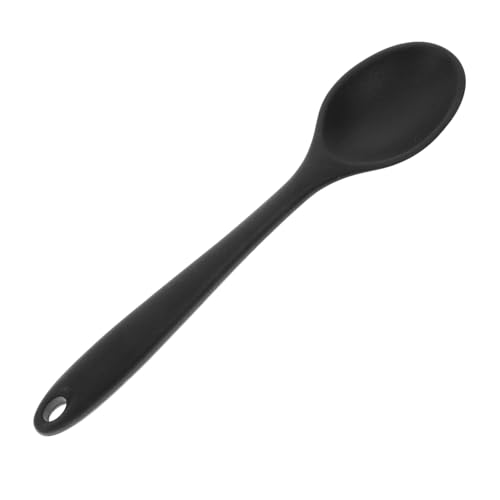 MOKKHNB Küchenlöffel aus Silikon Antihaftbeschichtet Leicht und Praktisch für Suppen und Porridge mit Aufhängeloch Einfach zu Reinigen Vielseitig Einsetzbar Schwarze Mini Ausführung MOKKHNB Küchenlöffel aus Silikon Antihaftbeschichtet Leicht und Praktisch für Suppen und Porridge mit Aufhängeloch Einfach zu Reinigen Vielseitig Einsetzbar Schwarze Mini Ausführung von MOKKHNB