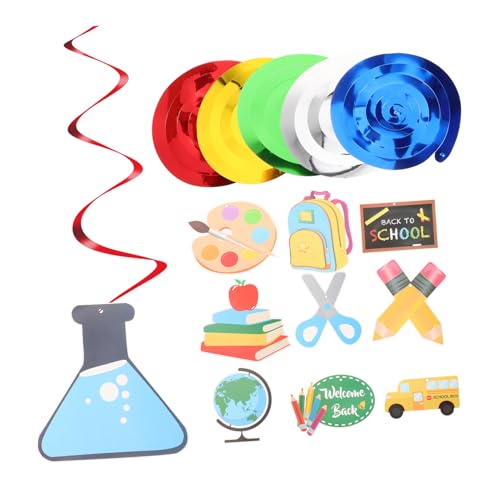 MOKKHNB Schulstart Spiralförmige Hängedekoration Welcome Banner Party Ornament Klassenzimmer Dekoration Zurück zur Schule Saison MOKKHNB Schulstart Spiralförmige Hängedekoration Welcome Banner Party Ornament Klassenzimmer Dekoration Zurück zur Schule Saison von MOKKHNB